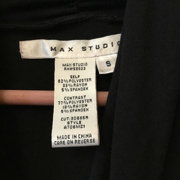 Max Studio Black Open-Front Cardigan - Picture 3 of 13